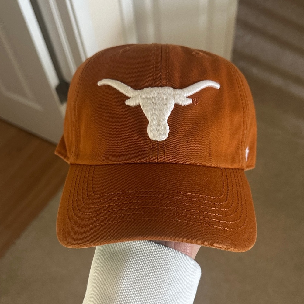 47 Brand Burnt Orange Baseball Cap with White Longhorn Logo